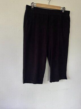 d&co Active‎ Terry Cloth Bermuda Shorts Womens Large Black Pockets Loungewear